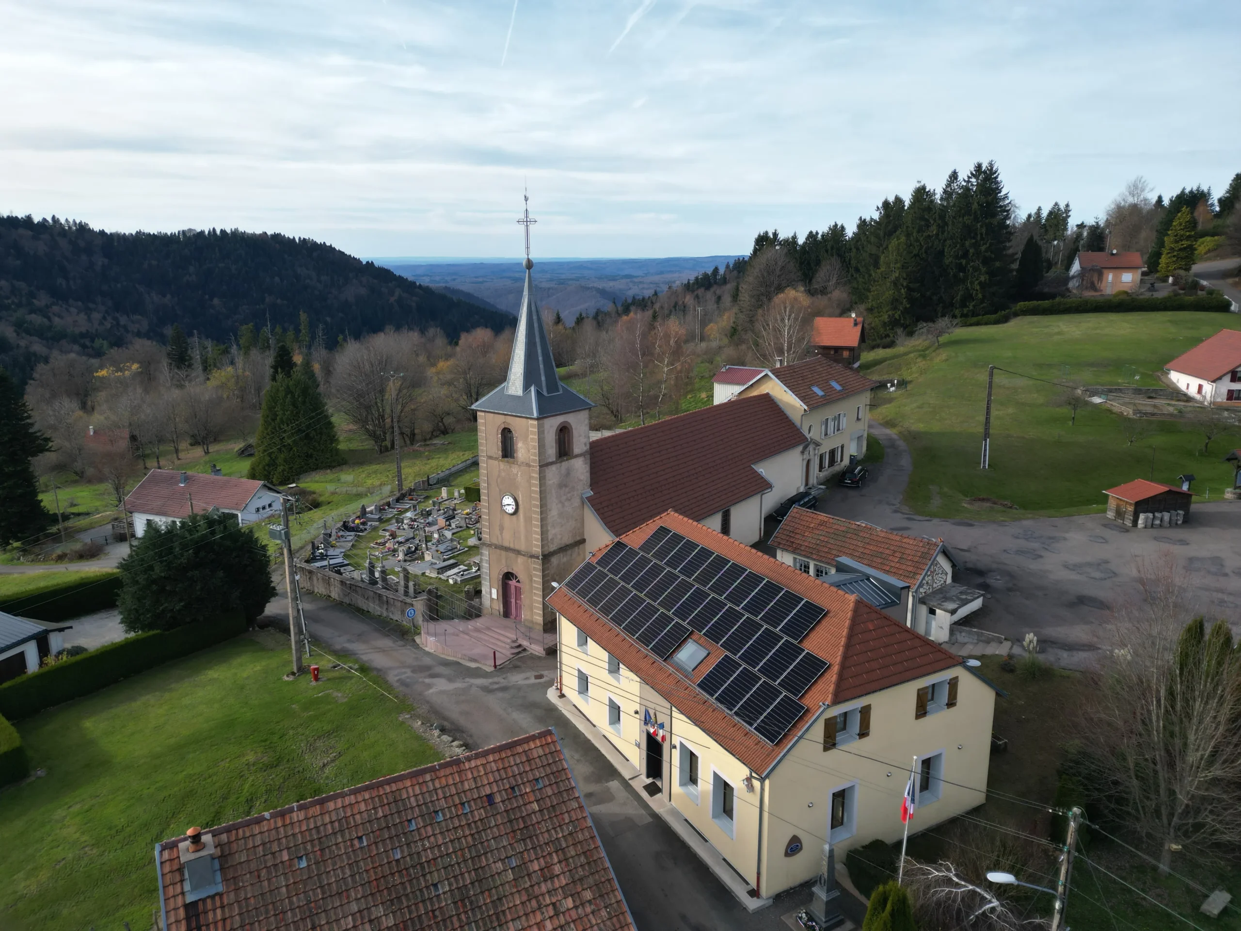 Vue sur le paysage depuis le gîte