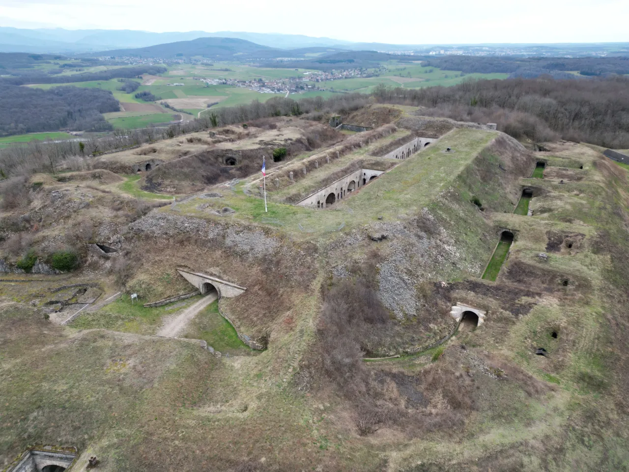 Vue aérienne des fortifications de Belfort